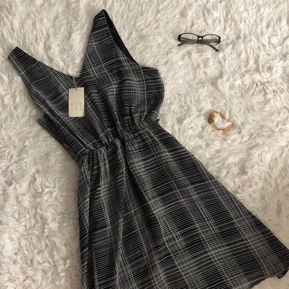 A new day black plaid dress